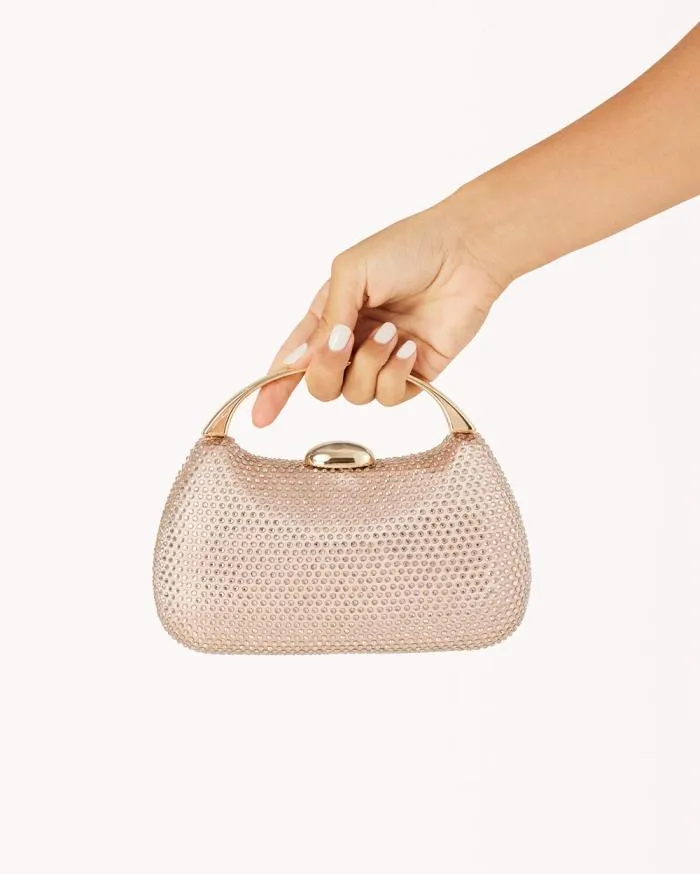 Accessories Billini Bags GEORGIA HANDLE BAG NUDE SATINNUDE DIAMANTE