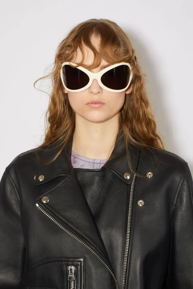 Acne Studios Acetate Sunglasses Blackwhite Women Eyewear