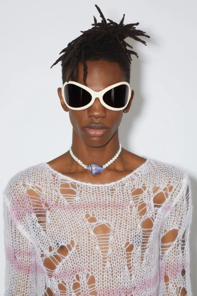 Acne Studios Acetate Sunglasses Blackwhite Women Eyewear