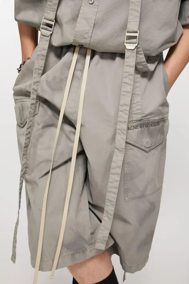Acne Studios Cargo Shorts Mid Grey Men Shorts Acne Studios Cargo Shorts Mid Grey Men Shorts