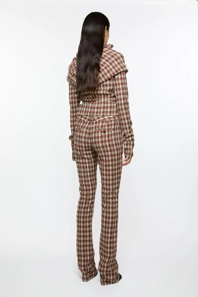 Acne Studios Check Tailored Trousers Beigebrown Women Trousers Acne Studios Check Tailored Trousers Beigebrown Women Trousers