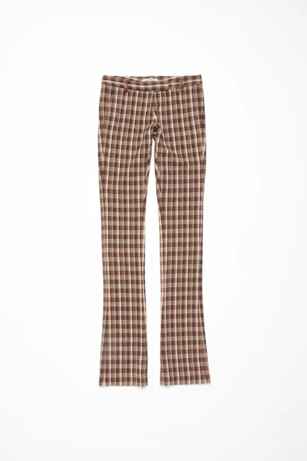 Acne Studios Check Tailored Trousers Beigebrown Women Trousers Acne Studios Check Tailored Trousers Beigebrown Women Trousers