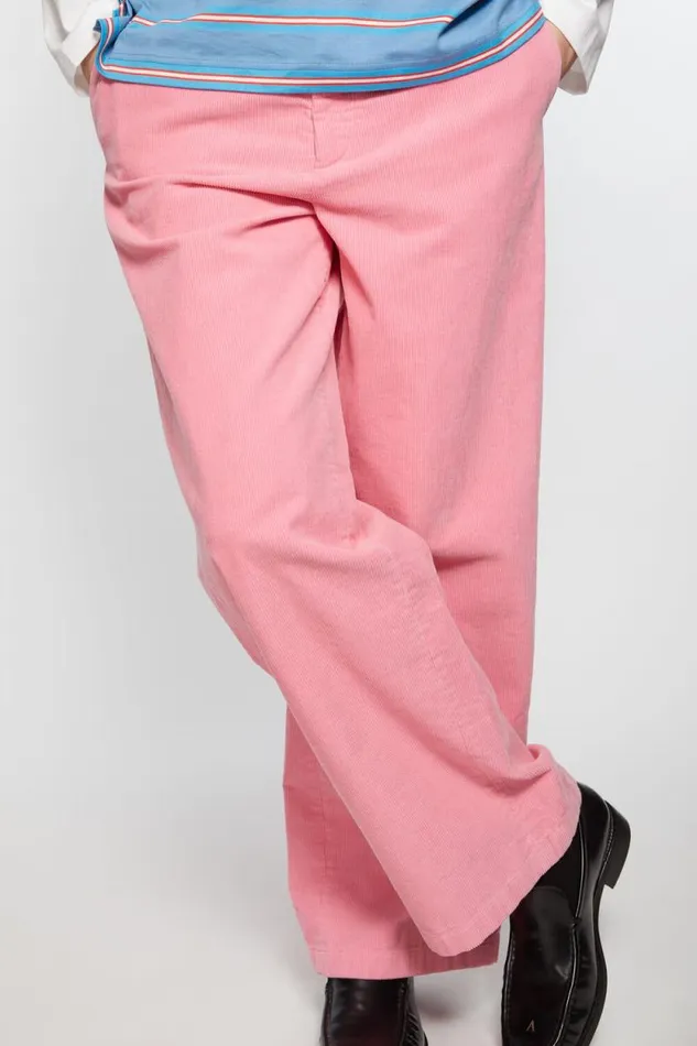 Acne Studios Cord Trousers Tango Pink Women Trousers