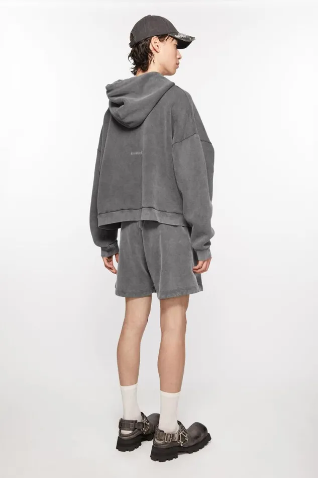 Acne Studios Cotton Shorts Faded Black Women Shorts Acne Studios Cotton Shorts Faded Black Women Shorts