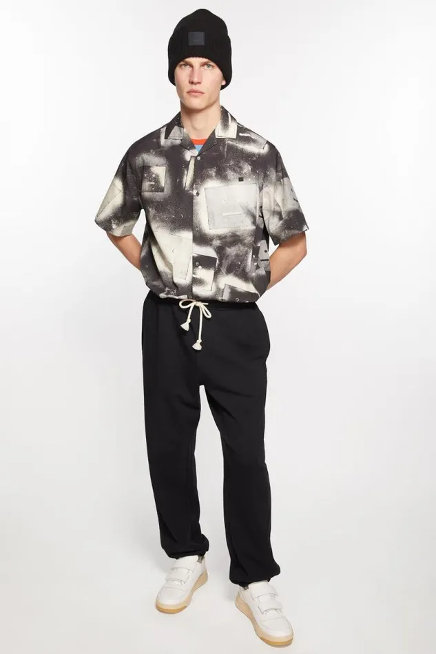 Acne Studios Cotton Sweatpants Black Men Trousers