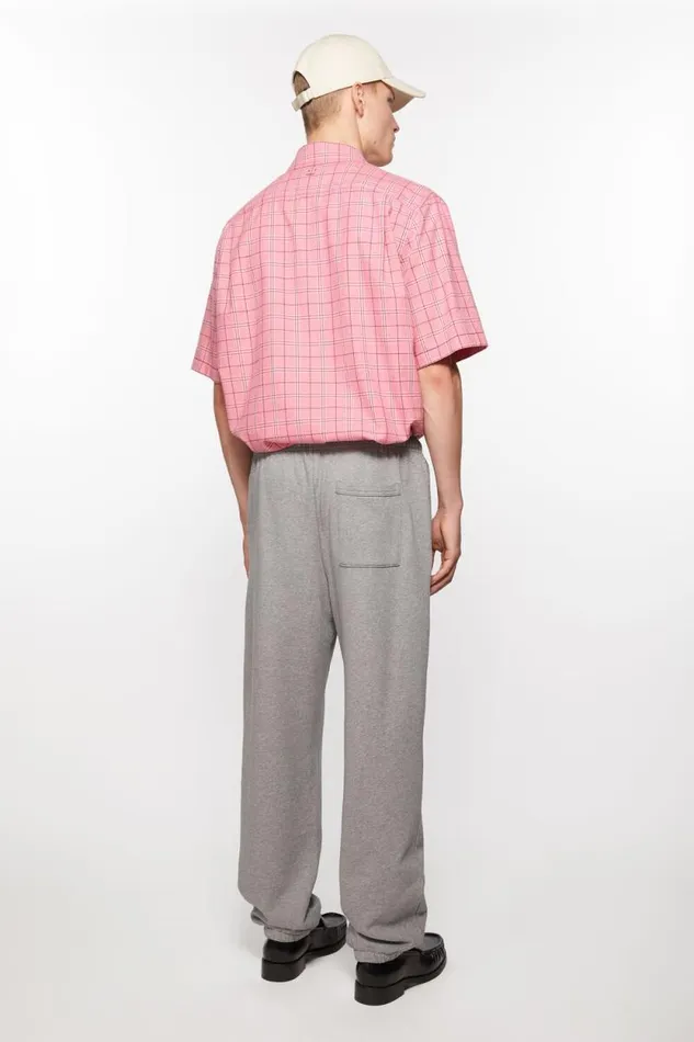 Acne Studios Cotton Sweatpants Light Grey Melange Men Trousers