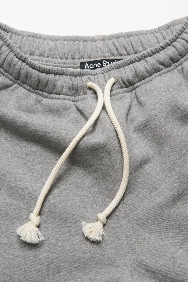 Acne Studios Cotton Sweatpants Light Grey Melange Men Trousers
