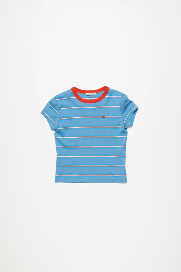 Acne Studios Crew Neck Tshirt 8211 Fitted Fit Sea Blue Men Tshirts Acne Studios Crew Neck Tshirt 8211 Fitted Fit Sea Blue Men Tshirts