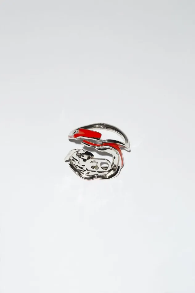 Acne Studios Crushed Can Bracelet Red Women Jewellery