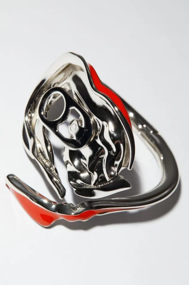 Acne Studios Crushed Can Bracelet Red Women Jewellery Acne Studios Crushed Can Bracelet Red Women Jewellery