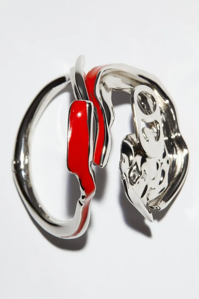 Acne Studios Crushed Can Bracelet Red Women Jewellery Acne Studios Crushed Can Bracelet Red Women Jewellery