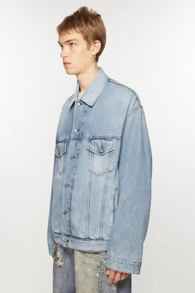 Acne Studios Denim Jacket 8211 Relaxed Fit Light Blue Women Outerwear