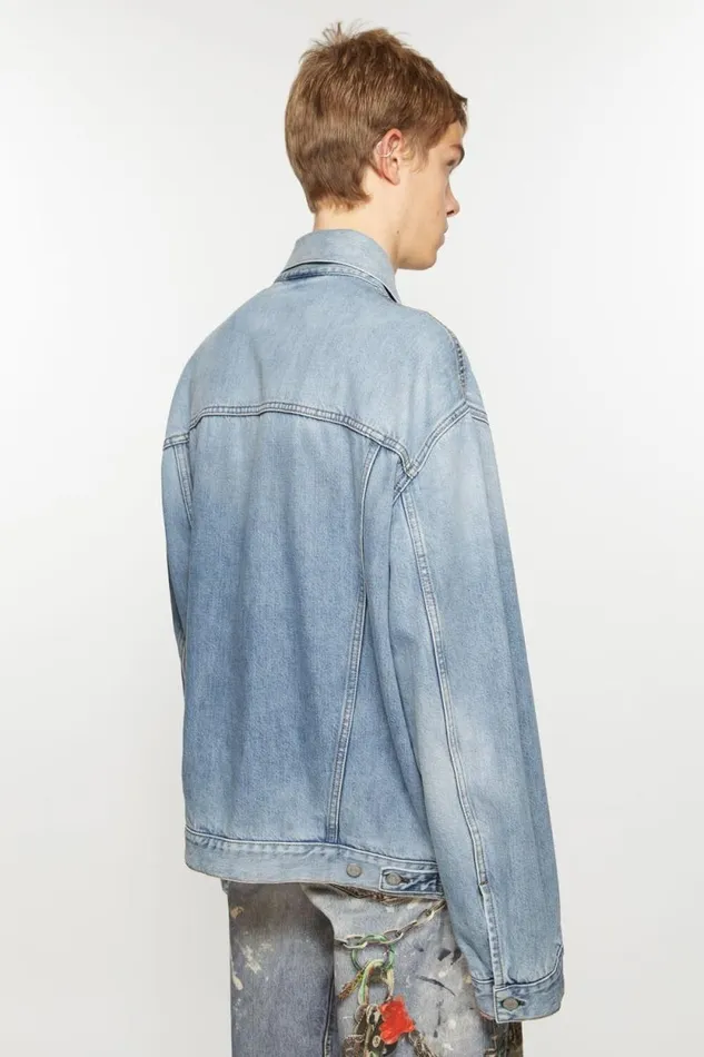 Acne Studios Denim Jacket 8211 Relaxed Fit Light Blue Women Outerwear