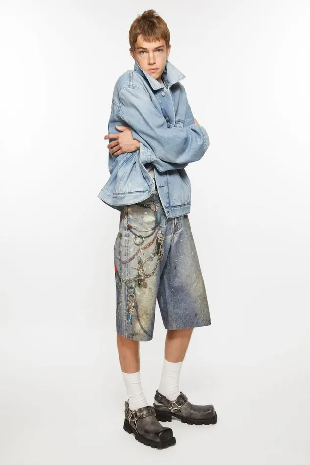 Acne Studios Denim Jacket 8211 Relaxed Fit Light Blue Women Outerwear