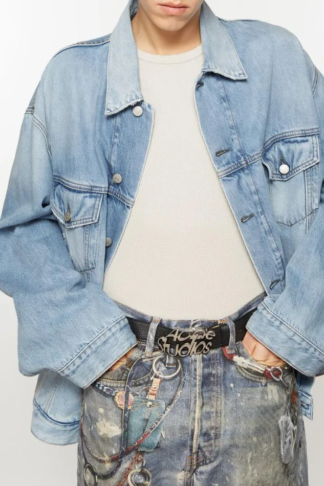 Acne Studios Denim Jacket 8211 Relaxed Fit Light Blue Women Outerwear