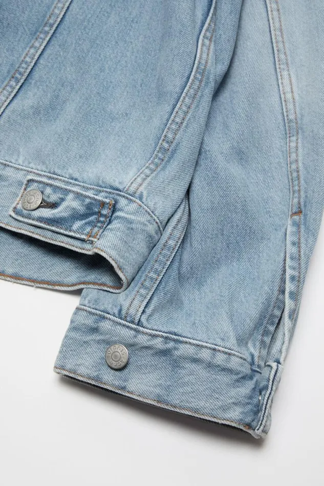 Acne Studios Denim Jacket 8211 Relaxed Fit Light Blue Women Outerwear