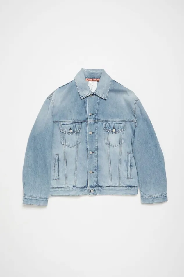 Acne Studios Denim Jacket 8211 Relaxed Fit Light Blue Women Outerwear