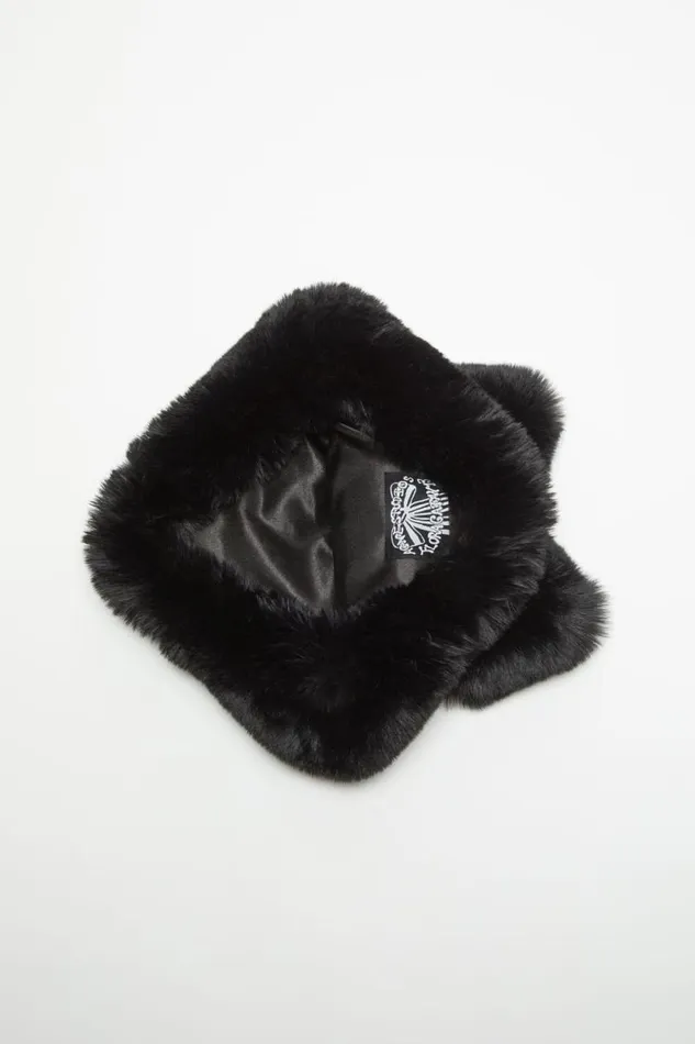 Acne Studios Fluffy Bow Hat Black Women Hats