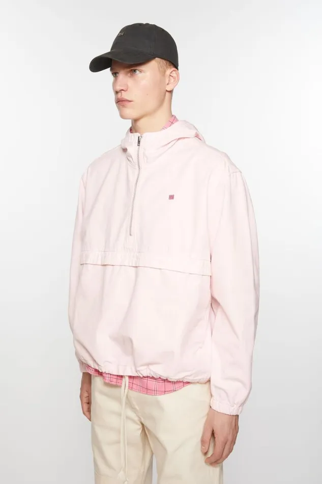 Acne Studios Hooded Jacket Pink Men Outerwear Acne Studios Hooded Jacket Pink Men Outerwear