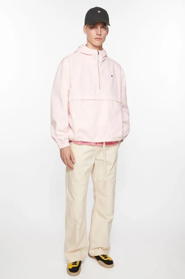 Acne Studios Hooded Jacket Pink Men Outerwear Acne Studios Hooded Jacket Pink Men Outerwear