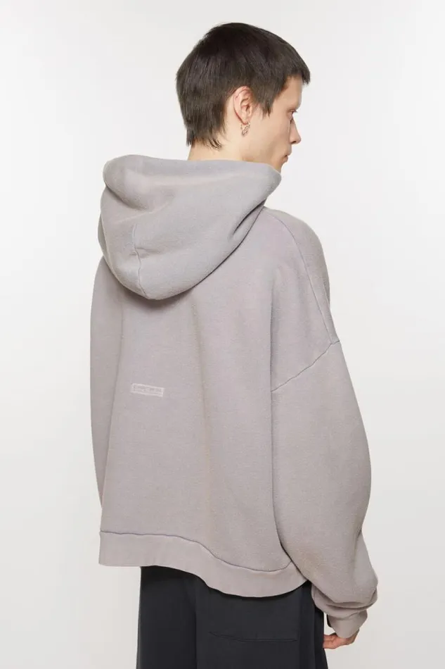 Acne Studios Hooded Sweater Logo Patch Dusty Purple Men Sweatshirts Acne Studios Hooded Sweater Logo Patch Dusty Purple Men Sweatshirts