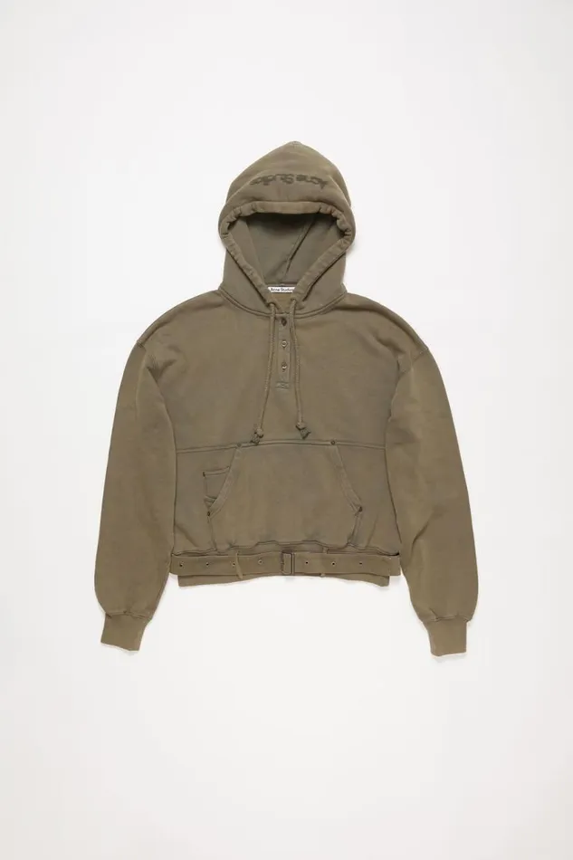 Acne Studios Hoodie Blurred Logo Mud Brown Women Sweatshirts Acne Studios Hoodie Blurred Logo Mud Brown Women Sweatshirts