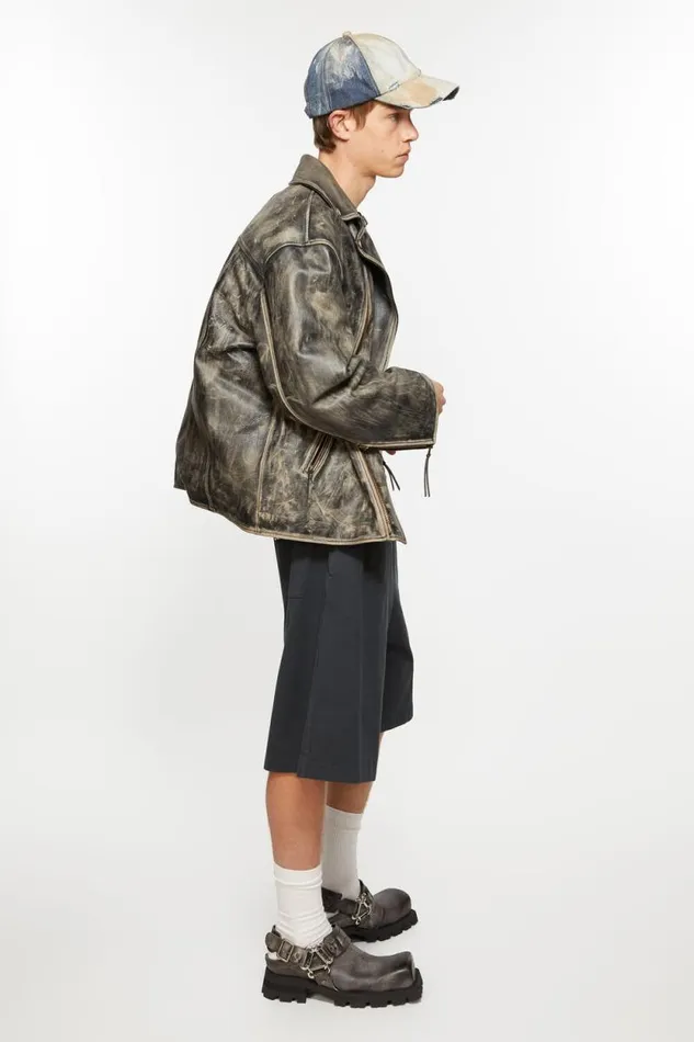Acne Studios Jersey Shorts Logo Stamp Black Men Shorts