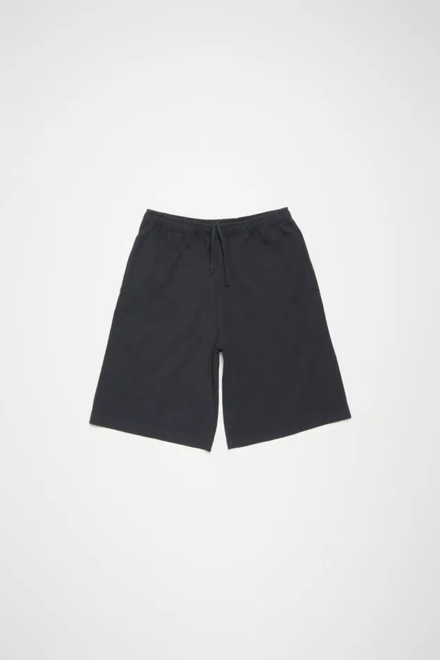 Acne Studios Jersey Shorts Logo Stamp Black Men Shorts