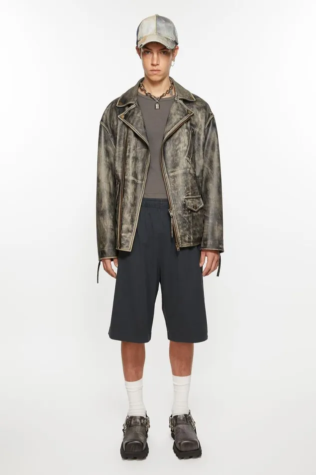 Acne Studios Jersey Shorts Logo Stamp Black Women Shorts