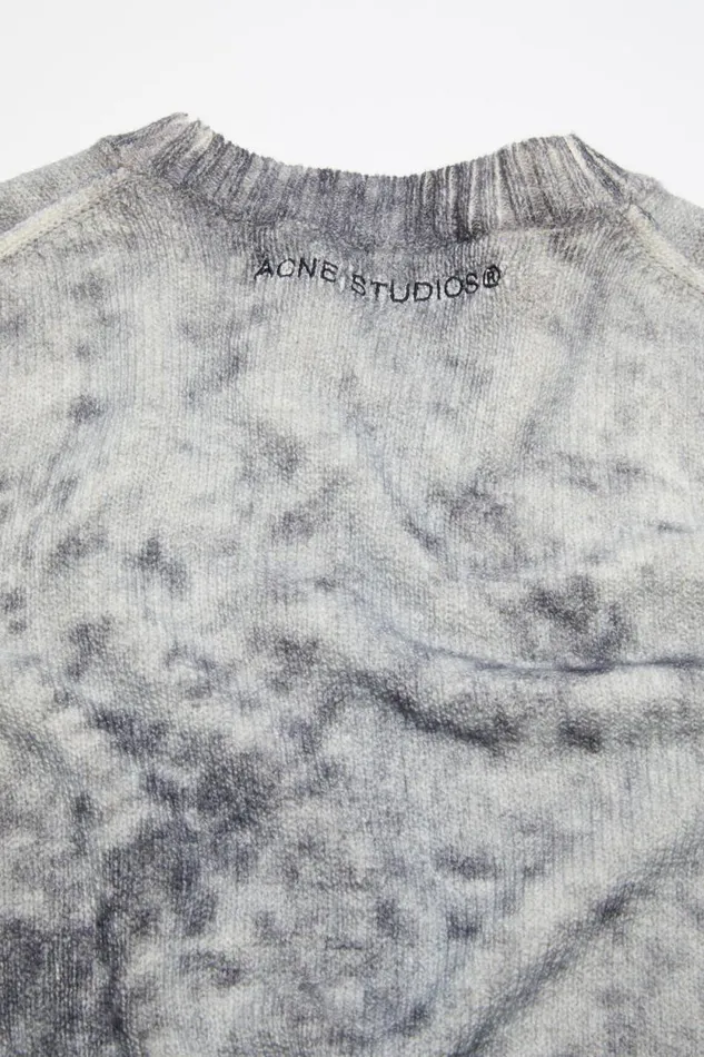 Acne Studios Jumper Acid Print Blackwhite Men Knitwear Acne Studios Jumper Acid Print Blackwhite Men Knitwear