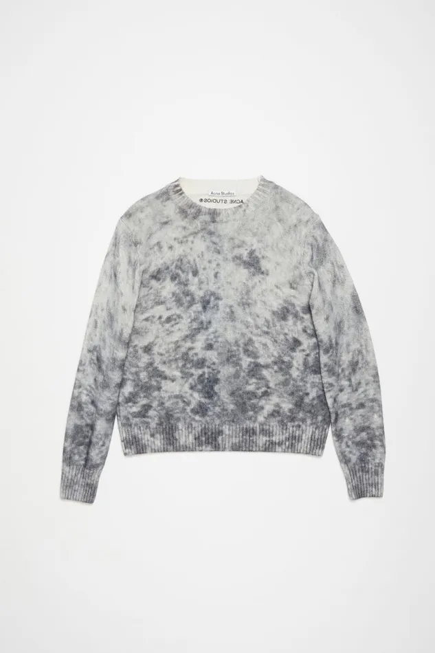 Acne Studios Jumper Acid Print Blackwhite Men Knitwear Acne Studios Jumper Acid Print Blackwhite Men Knitwear