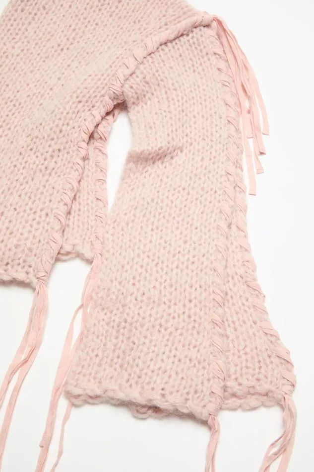 Acne Studios Lacing Knit Jumper Light Pink Women Knitwear Acne Studios Lacing Knit Jumper Light Pink Women Knitwear