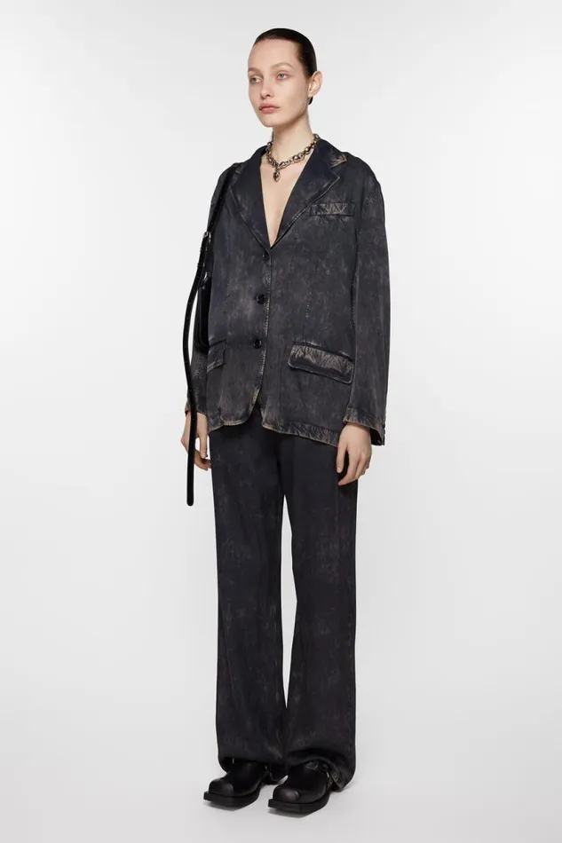 Acne Studios Leather Buckle Mule Black Women Shoes Acne Studios Leather Buckle Mule Black Women Shoes