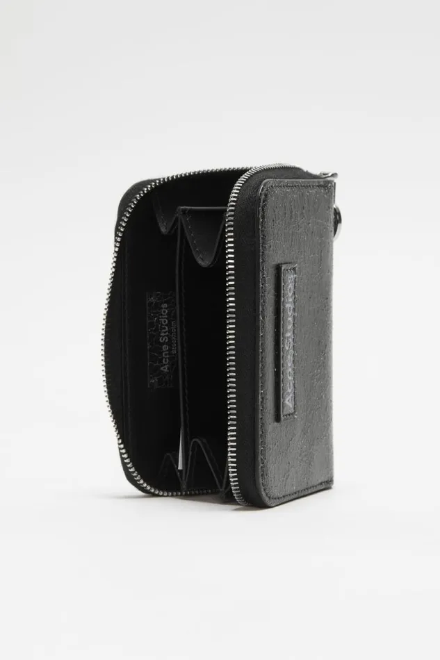 Acne Studios Leather Zip Wallet Black Men Small Leather Goods Acne Studios Leather Zip Wallet Black Men Small Leather Goods
