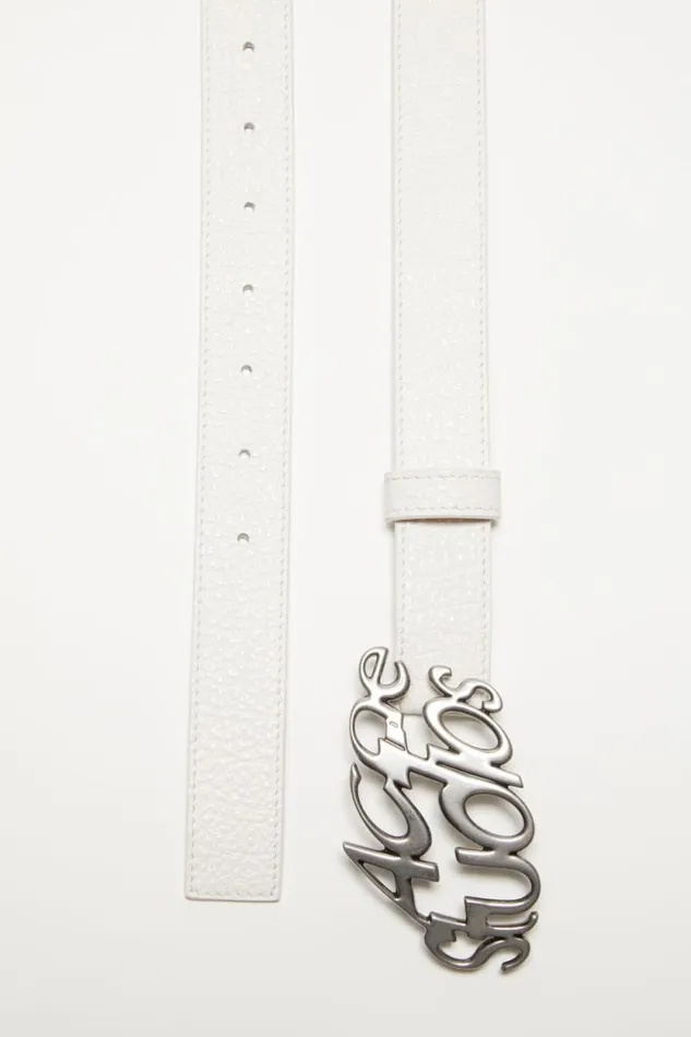 Acne Studios Logo Buckle Belt White Men Belts Acne Studios Logo Buckle Belt White Men Belts