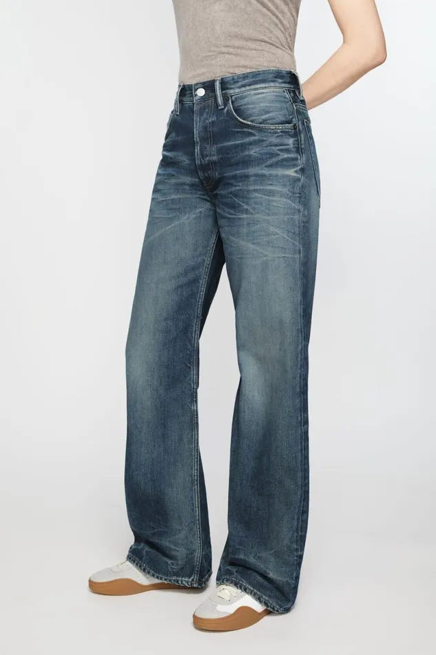 Acne Studios Loose Fit Jeans 8211 2021F Mid Blue Women Jeans Acne Studios Loose Fit Jeans 8211 2021F Mid Blue Women Jeans