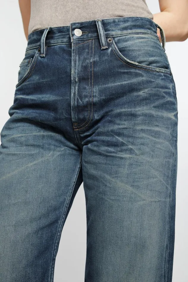 Acne Studios Loose Fit Jeans 8211 2021F Mid Blue Women Jeans Acne Studios Loose Fit Jeans 8211 2021F Mid Blue Women Jeans