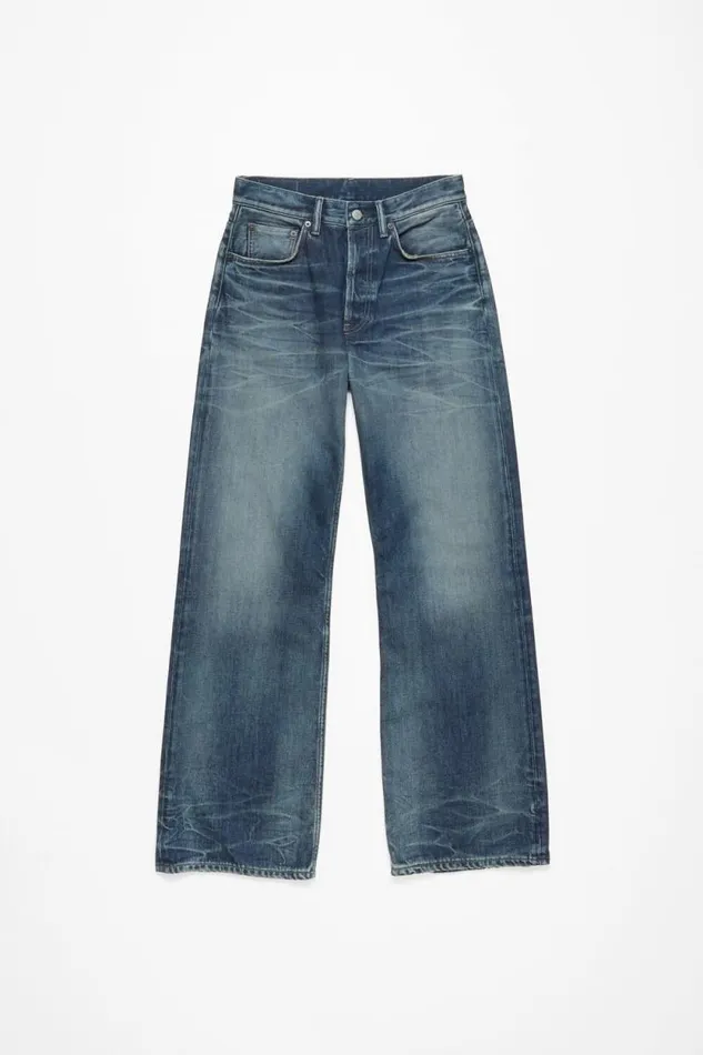 Acne Studios Loose Fit Jeans 8211 2021F Mid Blue Women Jeans Acne Studios Loose Fit Jeans 8211 2021F Mid Blue Women Jeans