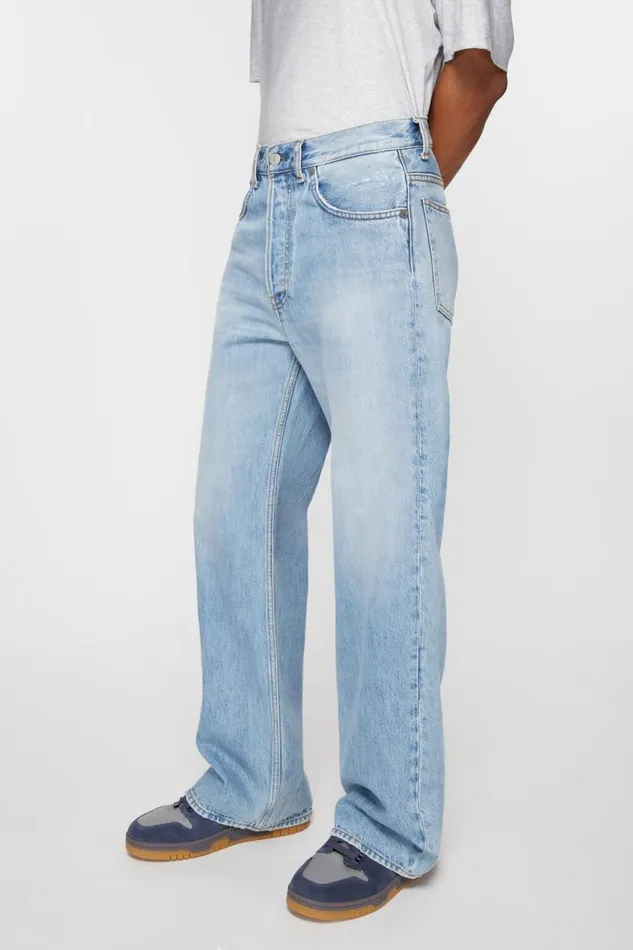 Acne Studios Loose Fit Jeans 8211 2021M Light Blue Men Jeans Acne Studios Loose Fit Jeans 8211 2021M Light Blue Men Jeans