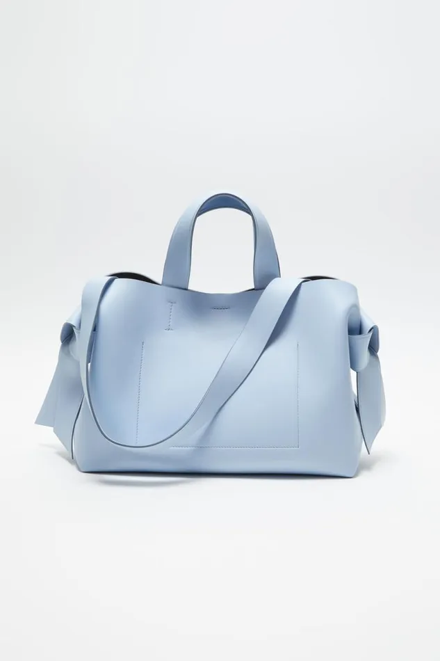 Acne Studios Musubi Midi Tote Baby Bluebrown Women Bags Acne Studios Musubi Midi Tote Baby Bluebrown Women Bags