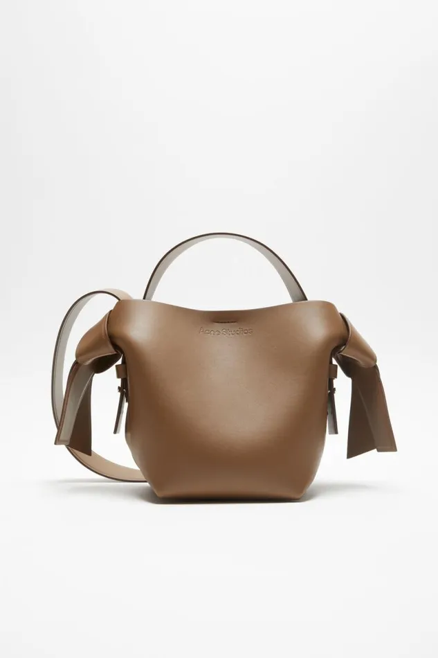 Acne Studios Musubi Mini Shoulder Bag Camel Brown Men Bags