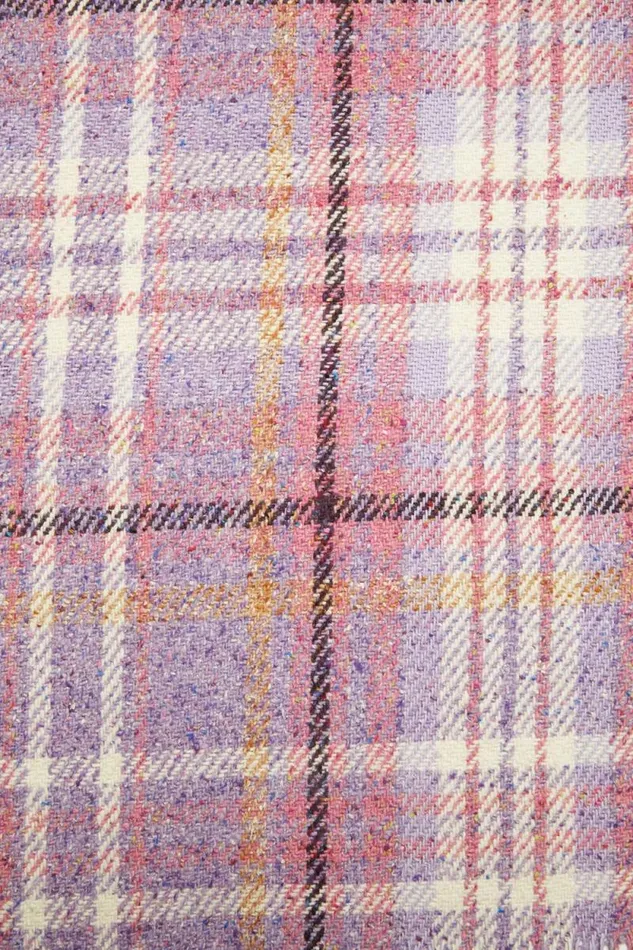 Acne Studios Oversized Plaid Scarf Blanket Violet Purple Men Scarves