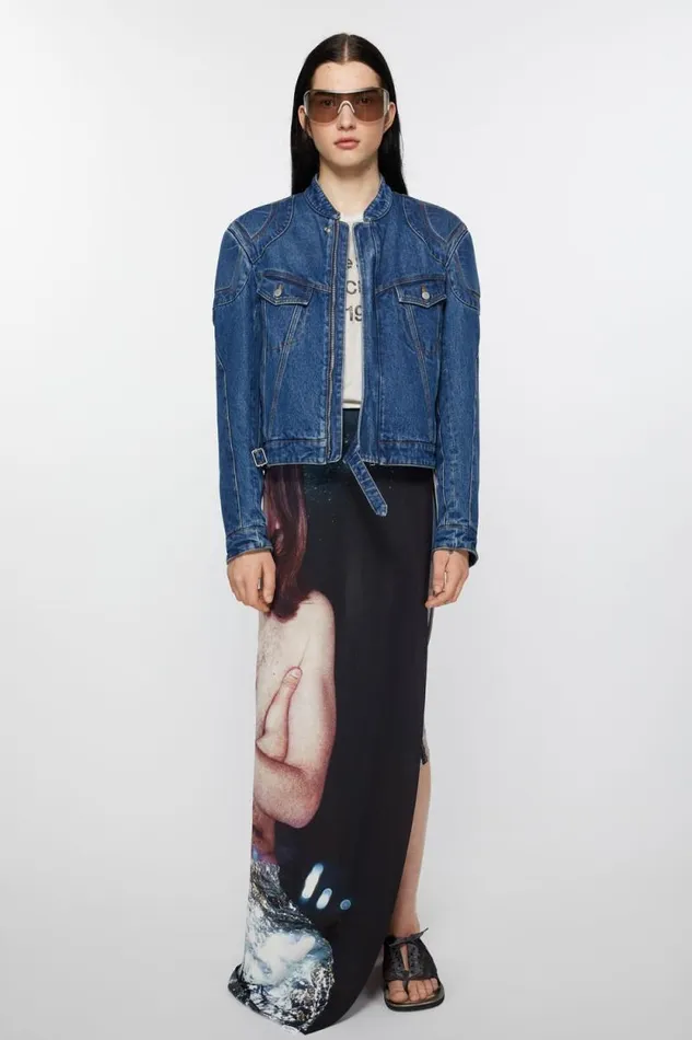 Acne Studios Printed Silk Scarf Silver Women Scarves Acne Studios Printed Silk Scarf Silver Women Scarves