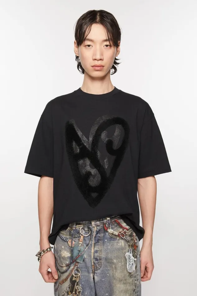 Acne Studios Printed Tshirt Black Men Tshirts
