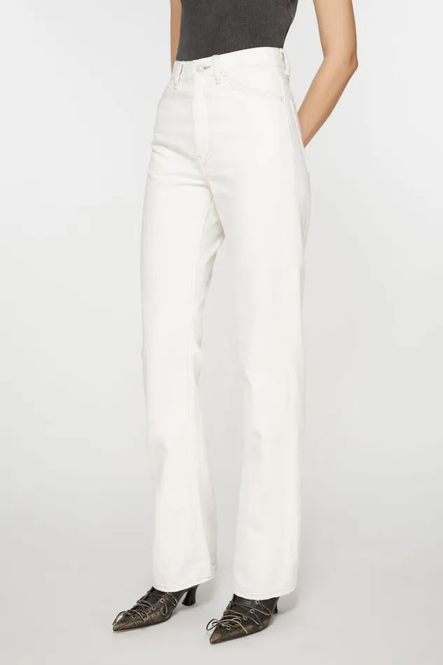 Acne Studios Regular Fit Jeans 8211 1977 Off White Women Jeans