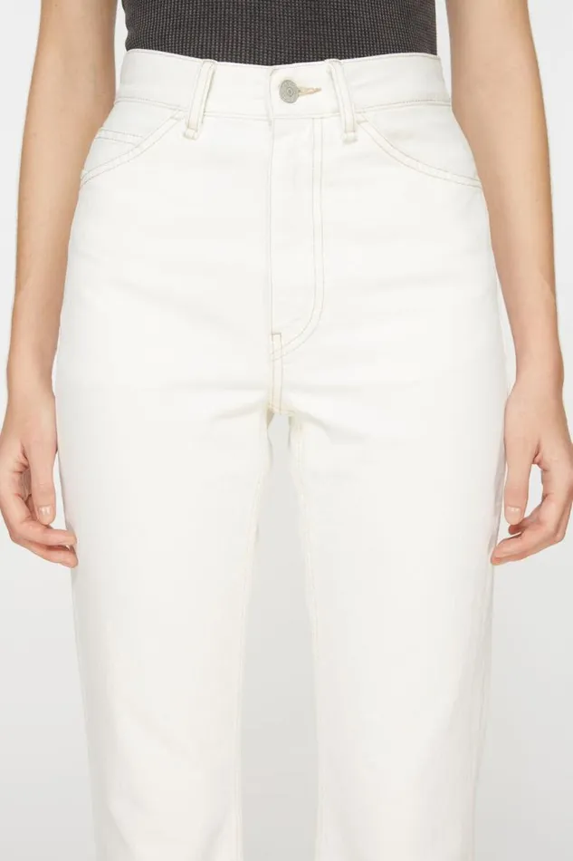 Acne Studios Regular Fit Jeans 8211 1977 Off White Women Jeans