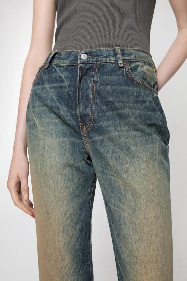 Acne Studios Regular Fit Jeans 8211 2024F Dark Blue Women Jeans