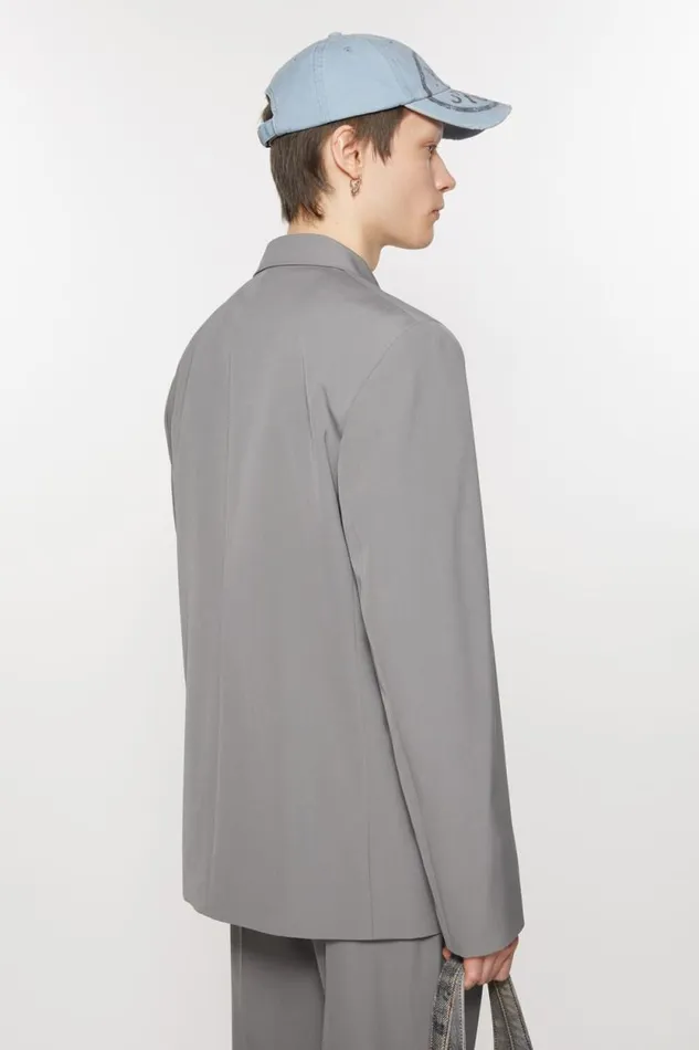 Acne Studios Regular Fit Suit Jacket Cold Grey Men Suit Jackets