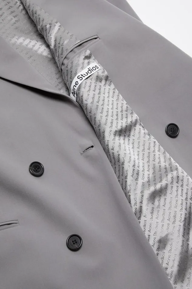 Acne Studios Regular Fit Suit Jacket Cold Grey Men Suit Jackets