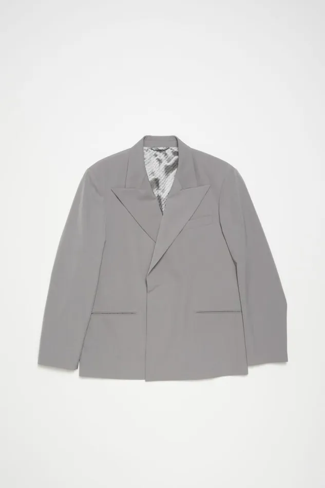 Acne Studios Regular Fit Suit Jacket Cold Grey Men Suit Jackets